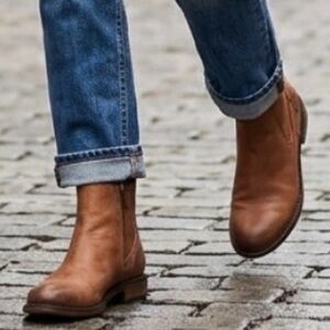 Franco Sarto Horrace Brown Leather Booties 8.5